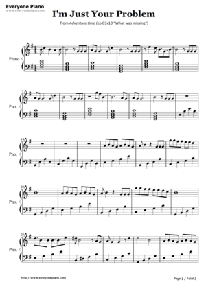 I'm Just Your Problem Sheet Music