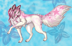  Pretty розовый волк