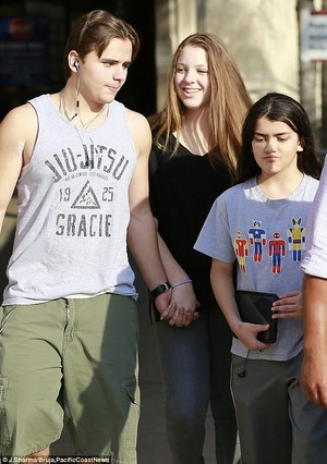  blanket, prince, and prince's new girlfriend out celebrating blanket's 12th birthday