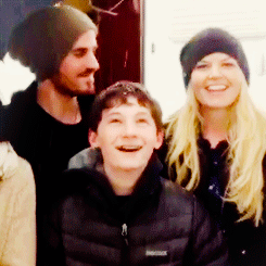  Colin and Jen in the rain, wearing matching beanies