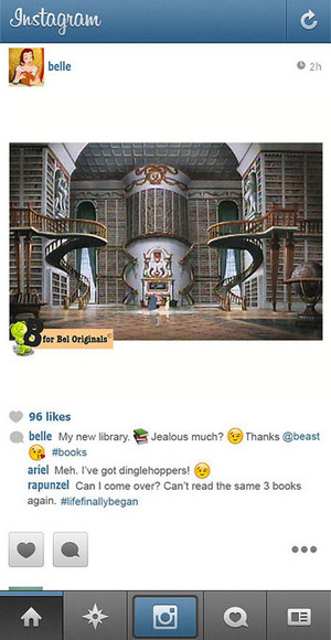  if the Disney princesses had an instagram