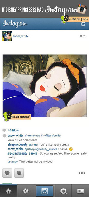  if the disney princesses had an instagram