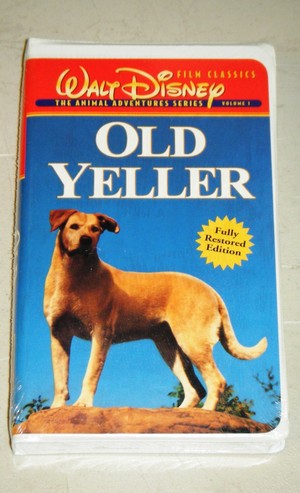  1957 Disney Film, "Old Yeller" On home video cassette, videocassetta