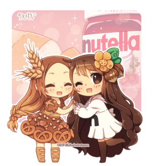  রুটি and nutella