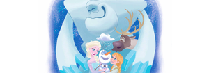  Elsa and Anna with Olaf, Sven and halaman ng masmelow