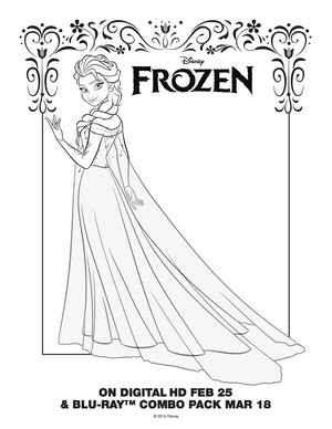 Frozen - Uma Aventura Congelante - Elsa Coloring Page
