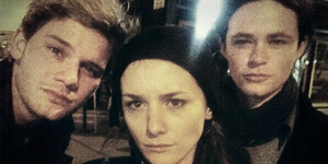  Jeremy, Addison, and Harrison on the 'Fallen' set