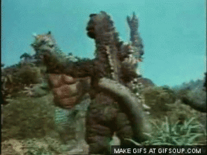  Godzilla throw Gabara
