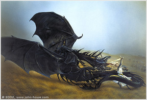 Eowyn and the Nazgul by John Howe
