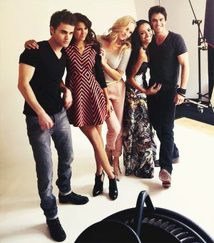  Kat Graham and TVD cast