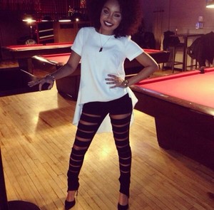  Leigh - Anne today rocking her new pants from Hot Topic!