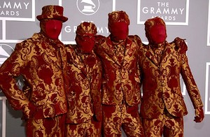  That time OK Go went to the Grammys dressed as achtergrond