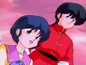  Ranma and Akane _Staring at the Ocean together