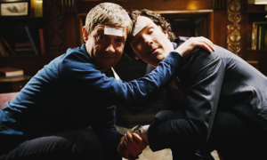  John and Sherlock Drunk