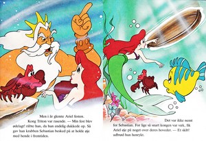  Walt Disney Book imej - King Triton, Sebastian, Princess Ariel & menggelepar, flounder