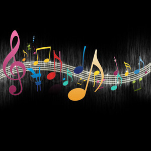 music notes in color
