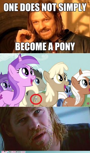 One does not simply become a pony