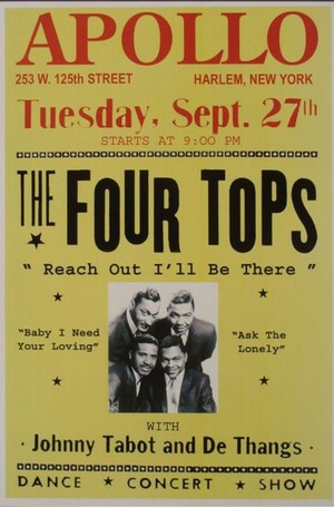  A Vintage Four Tops konzert Tour Poster
