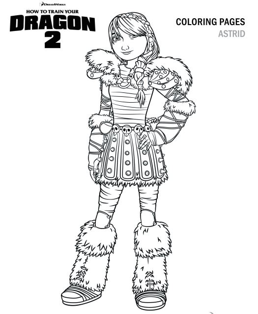 Astrid HTTYD 2 Coloring Page