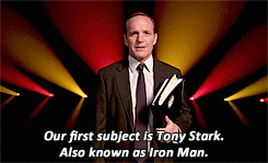 Coulson talking about Iron Man