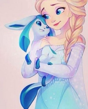  Elsa and her own pokemon pet