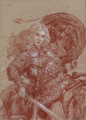  Eowyn: Shield Maiden of Rohan দ্বারা Donato Giancola