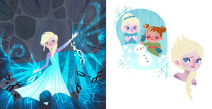  Frozen - Uma Aventura Congelante - Anna's Act of Love/Elsa's Icy Magic Book Illustrations