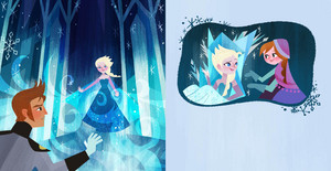  Frozen - Anna's Act of Love/Elsa's Icy Magic Book Illustrations