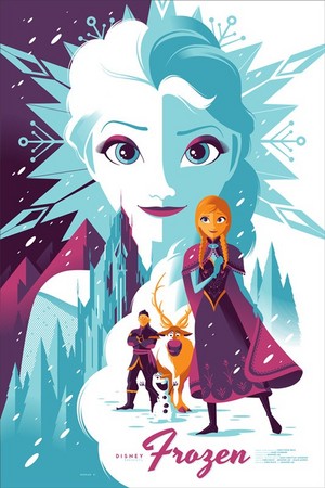 アナと雪の女王 poster によって Tom Whalen Limited Edition