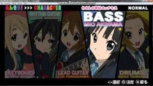  K-On! Houkago Live!! video game character select mode