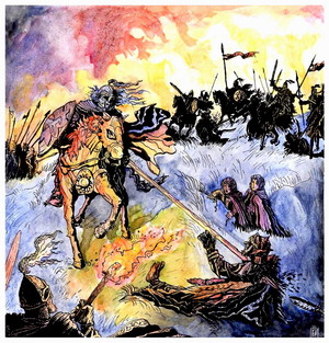 Rohirrim attack by Jan Pospisil