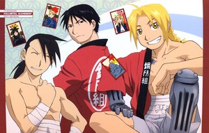 Ling Yao, Roy Mustang and Edward Elric
