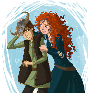 Merida and Hiccup<3