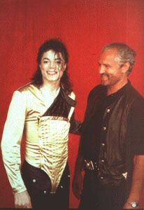  Michael Backstage With Gianni Versace