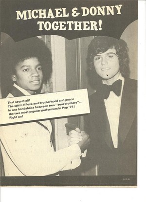  A Clipping Pertaining To Michael And Donny Osmond