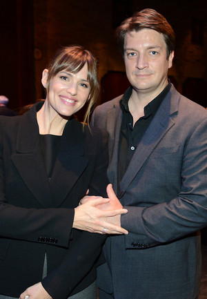  Nathan and Jennifer Garner at the Geffen's(March,2014)