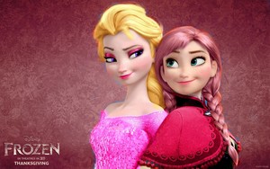  Recolored Elsa and Anna