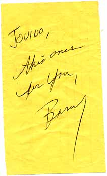  A Personal Autograph To One Of Manilow's অনুরাগী
