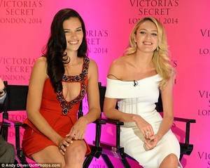  Adriana Lima and Candice Swanepoel at the Bond straat store in London