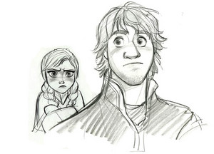  Anna and Kristoff sketches