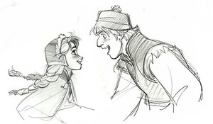  Anna and Kristoff sketches