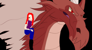  Blaira rides a dragon