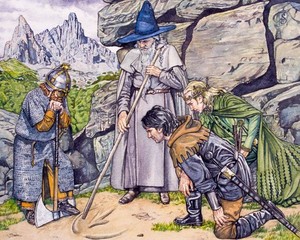  Gandalf Bard Dain and The Elvenking Fine 由 stephengrahamwalsh