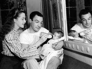 Gene Kelly, wife Betsy Blair & daughter Kerry