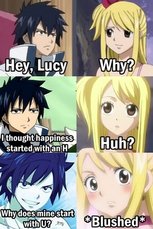 Gray's pick-up line for Lucy ;)
