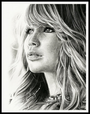Jennifer Lawrence drawing by Jenny Jenkins