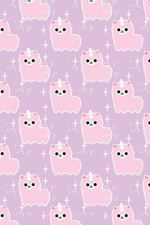  Kawaii Alpaca Pastel iPhone 壁纸