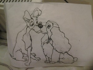  Lady and The Tramp (drawn)