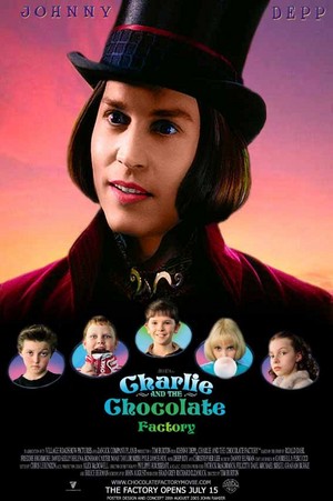  Movie Poster For The 2005 Film, "Charlie And The Шоколад Factory"