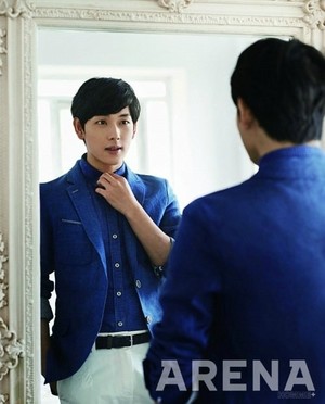  ZE:A's Siwan and Dongjun get cozy at Главная for 'Arena Homme Plus'